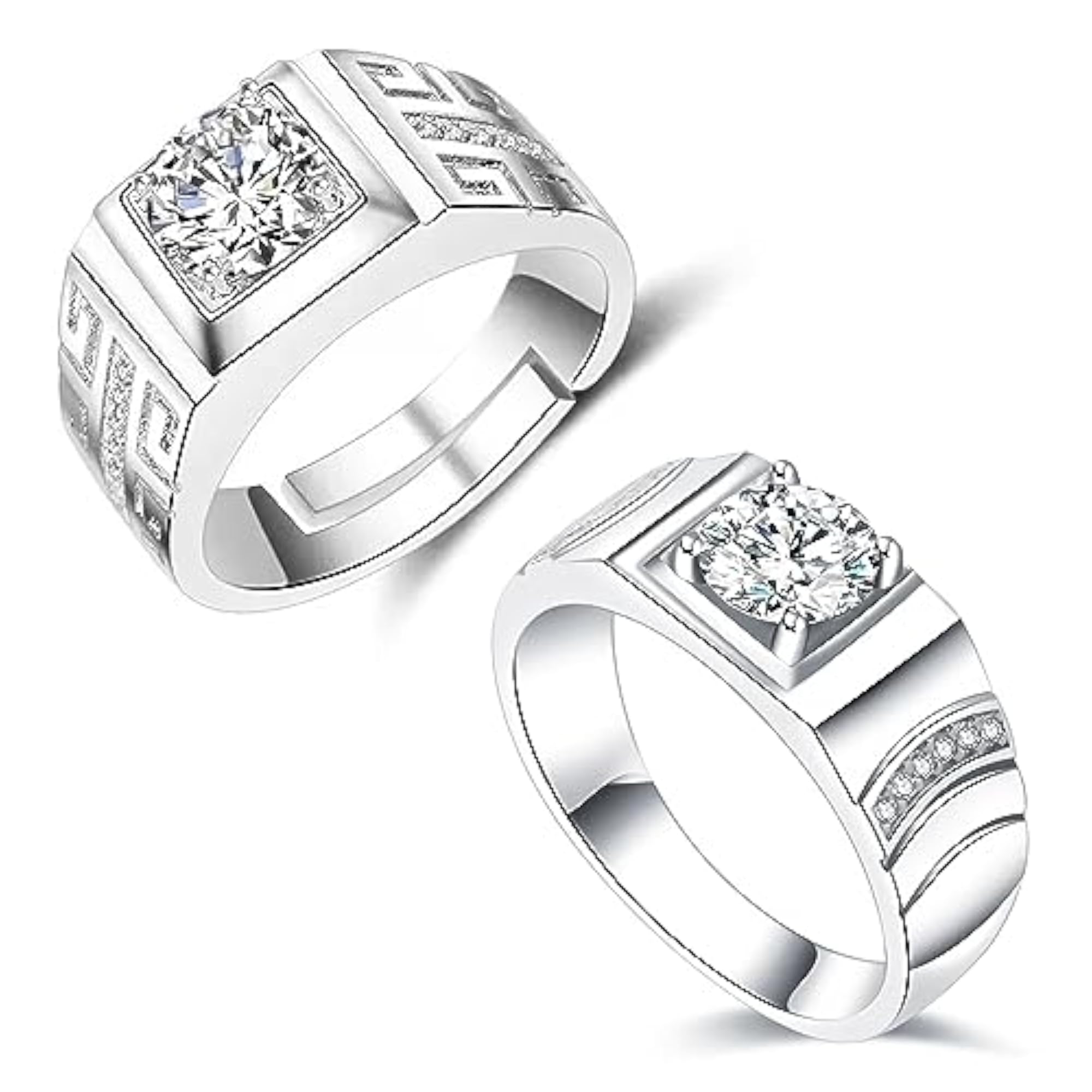 American Diamond Solitaire Adjustable Ring, Stylish Gift