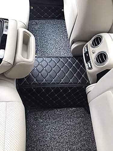 Image of CARNEST 7D Buket Car Floor Mat 5Pcs Set Universal Fit | Triple Stitch Waterproof & All-Weather Anti-Slip Car Mats Compatible with - IKON,Black