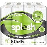 Splesh by Cusheen 3-ply Toilet Roll - Aloe Vera Fragrance (60 Pack) Soft, Quilted Bulk Toilet Rolls, Toilet Tissue and Loo Rolls – Eco-Friendly Toilet Paper Sustainably Crafted in The UK - Image 1