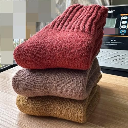 Image of Yoicy Womens Super Thick Wool Socks - Soft Warm Comfort Casual Crew Winter Socks (Pack of 3-5), Multicolor