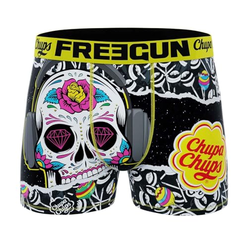 FREEGUN Boxershorts für Herren, Mikrofaser, Schnuller, Candy, Skull Sta, XL