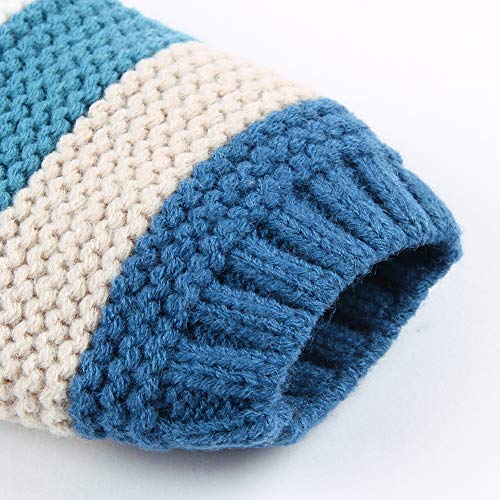 VICROAD Baby Vest Hooded Jassen Jongens Meisjes Streep Gebreide Jas Warme Trui - Image 5