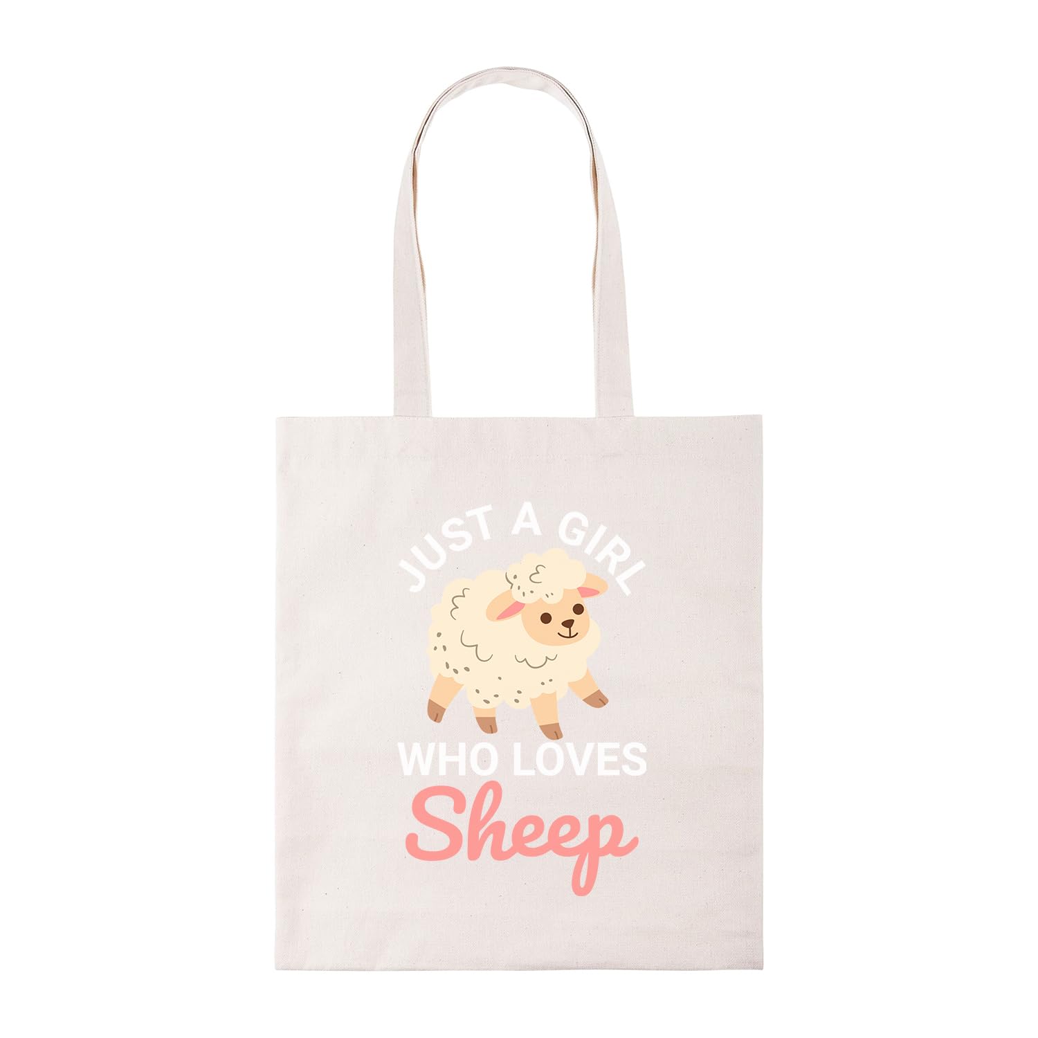 New Spirit Original Sheep, Just a Girl who Loves Sheep Cute Animal Cool tote bag cotton shopper shopping bag reusable bags