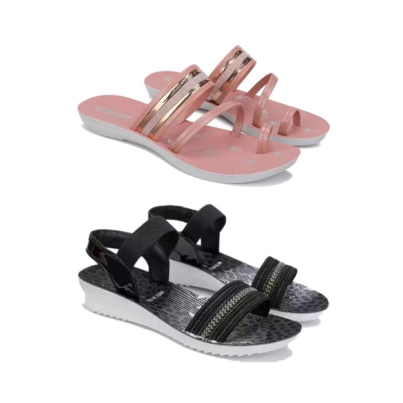 WINGSCRAFT -Women Stylish Flats Fashion Sandal for Party & Wedding/Casual Flat Sandals for Women's & Girls-Combo-1944-1931-image-42