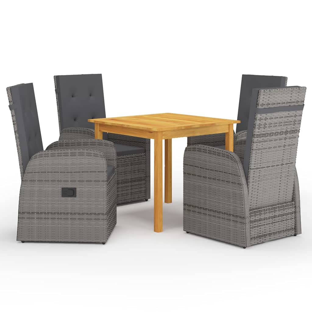 VRAXO 5 Piece Garden Dining Set Grey -61.7KG,3067718 : Amazon.com.au: Garden