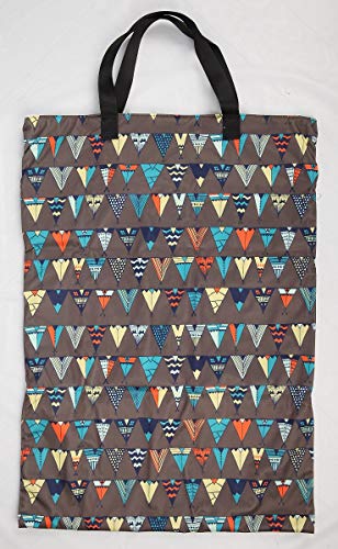 Large Hanging Wet/Dry Cloth Diaper Pail Bag for Reusable Diapers or Laundry (Indian Tents) - Thumbnail 2