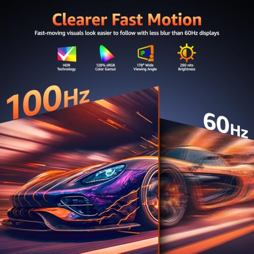 Image of kksmart Portable Monitor for Laptop MacBook Surface PC Xbox PS5, Travel Monitor Second Screen for Laptop, HDMI USB-C VESA Compatible Built-in Speaker, 18.5