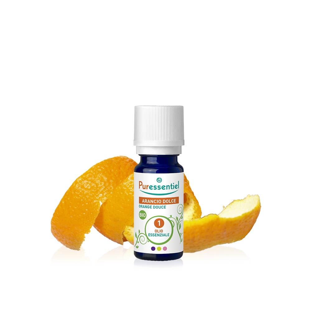 Puressentiel - Olio Essenziale di Arancio Dolce Bio - 100% Puro e Natuale - OEBBD (Olio Essenziale Botanicamente e Biochimicamente Definito) - Da Agricoltura Biologica - Vegan e Cruelty free - 10 ml