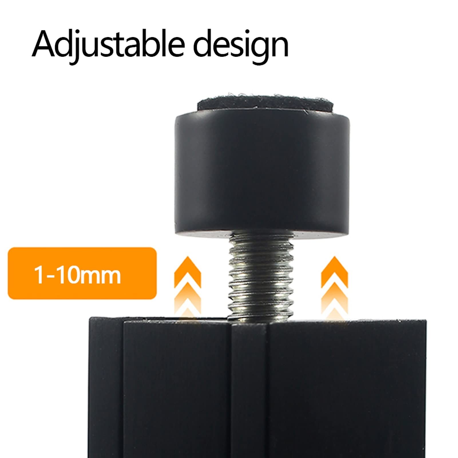 Gambe Di Supporto For Mobili In Metallo Regolabili | 4 pezzi di altezza 20-30 cm for tavolino da caffè, mobiletto da bagno, divano, comodino(Black-20cm-4pcs)