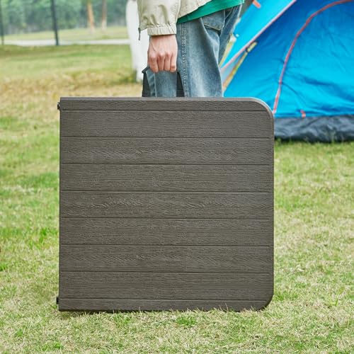 Table de camping pliante gain de place et réglable pour petit balcon