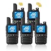 KAYOTOM Lifetime Free Unlimited Range Rapid Global Walkie Talkies PTT Push-to-Talk Over Cellular Nationwide 5000+ Miles POC 4G LTE Handheld Long Range Two Way Radio for Team Management (5Pack and SIM)