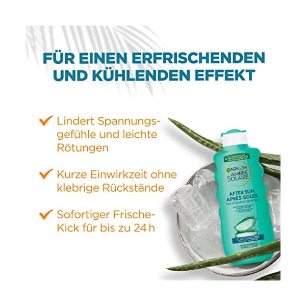 Garnier After Sun Lotion, Kühlende und beruhigende Bodylotion mit Aloe Vera, Ambre Solaire After Sun Beruhigende… – Bild 5