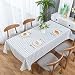 Produktbild ENCOFT Tischdecke PVC Weiß Wassdicht Anti-Öl Rechteckig Wachstuchtischdecke für das Hotel Restaurant Küche (137x180cm)