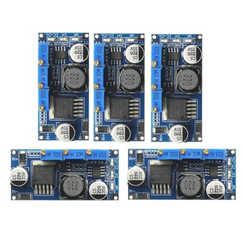 5pcs LM2596S Constant Current Led Driver DC-DC 3A Adjustable 7V-35V Step-Down CC/CV Power Supply Module LM2596S-ADJ Constant Current Voltage Regulator