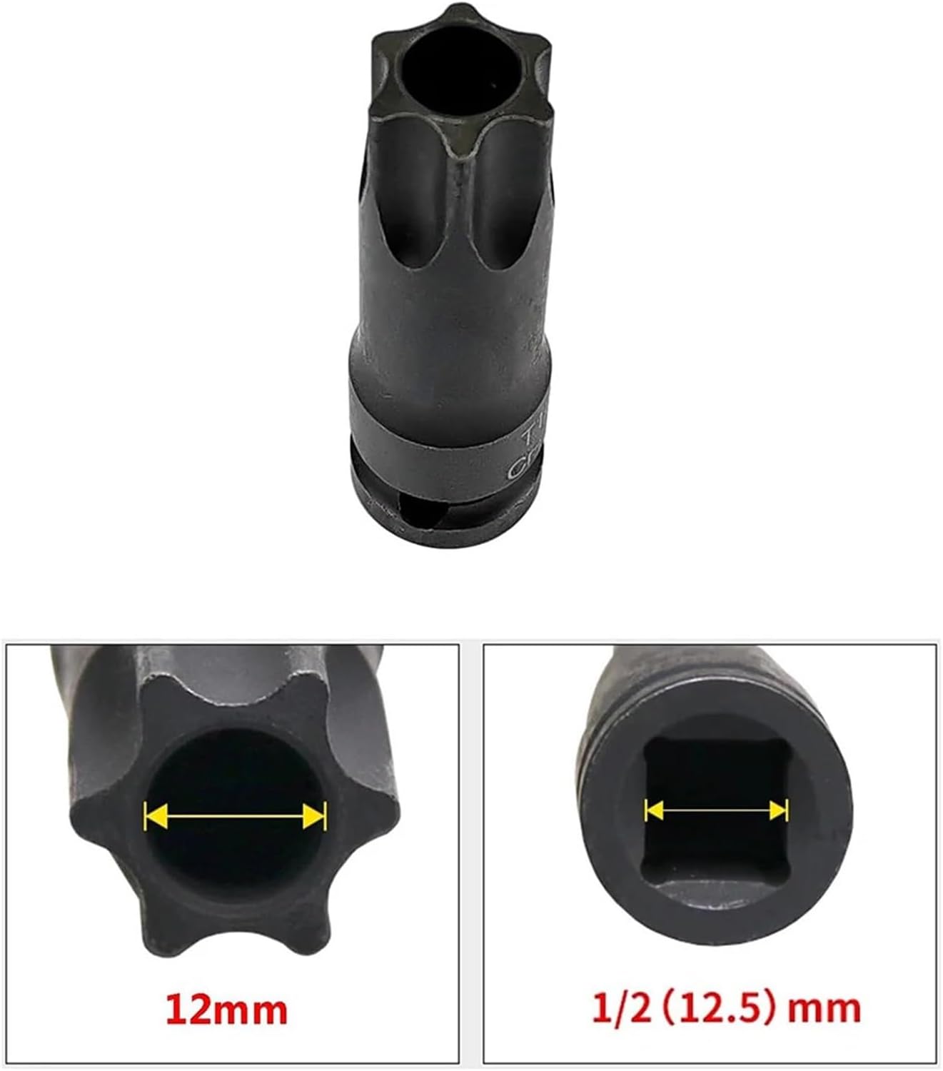 1PC T100 Hollow Torx Bit Socket Torx Star Impact Socket Compatible with Mercedes M271 1.8l Pulley Fixing 1/2 Drive