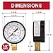 Winters 2 inch Dial Size, Multi Function Economy Utility Dry Pressure Gauge, Brass Internals, Black Steel Case, Dual Scale 0-100 psi/kPa, 3-2-3% Accuracy, 1/4 inch NPT Bottom Mount, Pressure Gauge