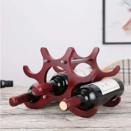 Soporte de madera para 6 botellas de vino plegable miniatura 6