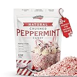 Snackathon Crushed Peppermint Candy Pieces, Natural Red & White Mint Bits, 8 Oz Resealable Bag – Topping For Baking, Hot Cocoa, Ice Cream, Christmas Cookies & Holiday Desserts