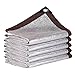 Silbernes reflektierendes Schattennetz, 90% UV-Schutz, Markise mit Ösen für Auto, Terrasse, Garten, Balkon, 1 x 2 m, 2 x 4 m, 2 x 10 m, 4 x 4 m, 5 x 6 m, 6 x 10 m, 10 x 10 m, 12 x 12 m