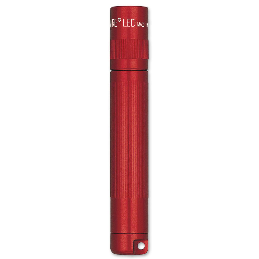 MAGLITE SOLITAIRE LED KEY CHAIN FLASHLIGHT SJ3A036Y Bright 47 Lumines / 46 Meter Beam - Water Proof IPX7 - Run Time of 1h45min Drop Resistant 1 M - Red