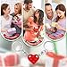 BOBIPRO Couples Matching Stuff Gifts - Red Heart Keychain, Matching Couple Heart Keychains Decorations Christmas Valentines Day Gifts for Boyfriend Girlfriend