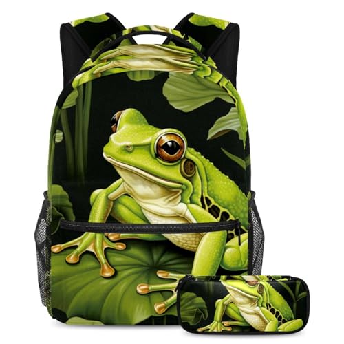 Sac à dos grenouille verte ensemble de cartables enfants garçons filles sac à livres