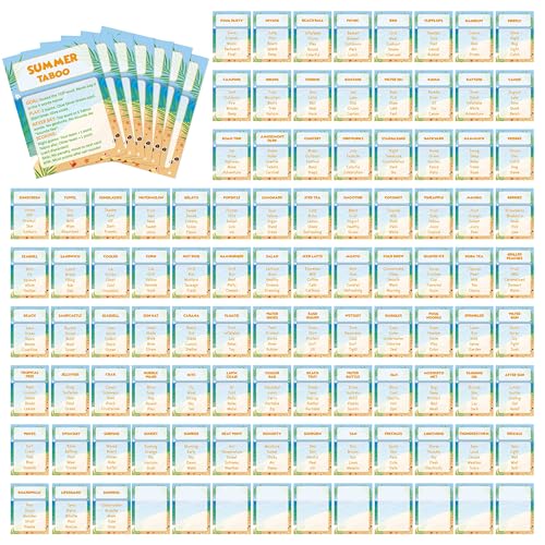 Summer Word Guessing Card Game - Juego de Cartas Verano miniatura 1