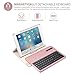 iPad 9.7 2018 2017/iPad Pro 9.7/iPad Air 2/ iPad Air 1 Keyboard Case,Boriyuan 360 Degree Rotating Stand PU Leather Smart Cover with Detachable Wireless Bluetooth Keyboard for iPad 9.7 inch- Rose Gold