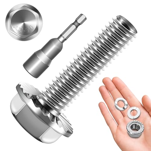 M6x1.0 Bolt (10 Sets) M6 x 25mm Flanged Hex Head Nuts and Bolts, M6 Bolt Flange Hexagon Screws with Nuts and Washers, 304 Stainless Steel 18-8 Metric Bolts, DIN 6921, By Mywish