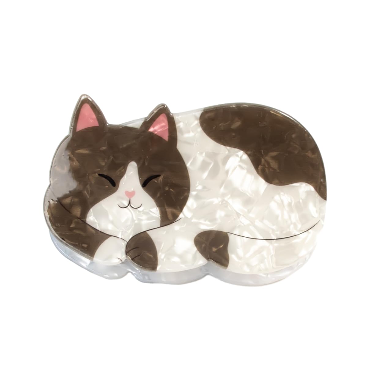 Milk Cat Hair Clip,Acrylic Hair Claw,Small Hair Clips for Women,Pack of 2