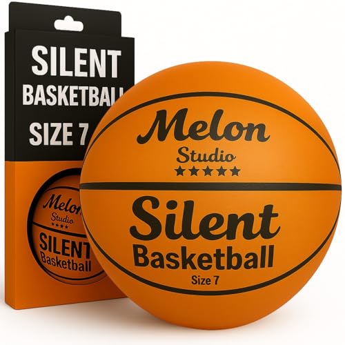 Silent Basketball Size 7 Indoor Basketball Airless Foam Ball | Quiet Dribble Inside Home | Soundless Noisless Soft Training for House | No Noise No Sound Dribbling Evolution Dribble up 29.5