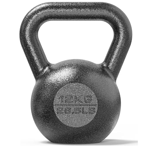 PROIRON Kettlebell ghisa Peso 12kg per Palestra Domestica Esercizi Fitness addestramento, potenziamento Muscolare (12kg)