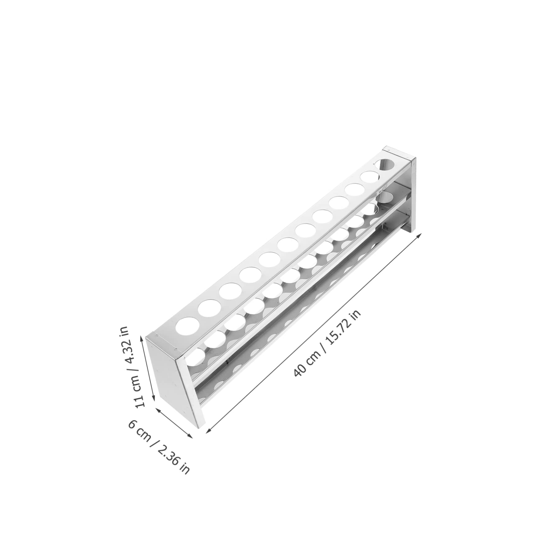 Healvian Gradilla para tubos de ensayo de acero inoxidable soporte para tubos de laboratorio soporte de líquido de prueba gradilla para tubo de ensayo gradilla para tubos de ensayo duradera