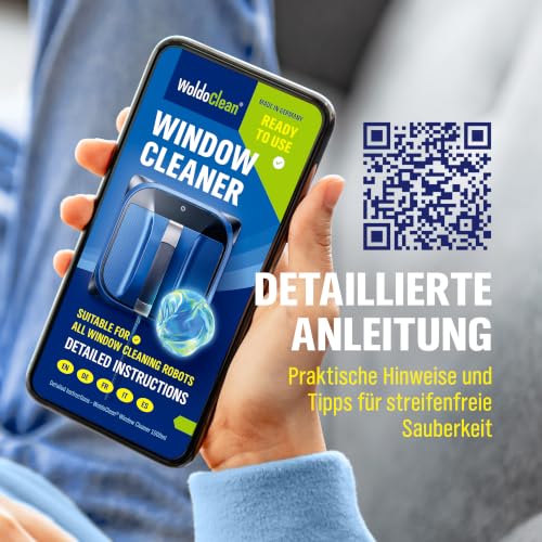 WoldoClean Fensterputzroboter Reinigungslösung 1L - schaumarm, streifenfrei – Ansicht 7