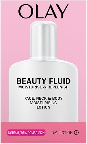 Olay Beauty Fluid Moisturise & Replenish Face, Neck and Body Moisturising Lotion, 100 ml
