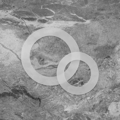 YINETTECH 2 Sets Silikon-Spülventil-Basisdichtungsscheibe Toilettenspülkastendichtung Kompatibel mit Grohe Adagio 43808000 43544000 Kolben (66 X 46,5 X 2 Mm 47 X 30 X 2 Mm)