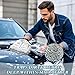 PaChyLuu 2 Pack Premium Microfiber Chenille Car Washing Mitt, Dual Sided Wash Gloves, No Scratch, Lint Free Washing and Detailing for Car Washing and Detailing (Sketch of Paris Tower)