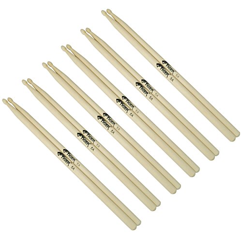 Baguettes 5A TIGER lot de 6 avec embout olive en bois pour un rebond précis