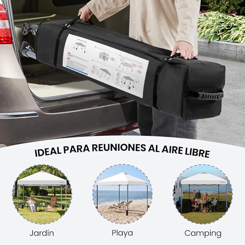 Carpa pop-up 3x3M para camping y playa con bolsa de transporte Yaheetech 6
