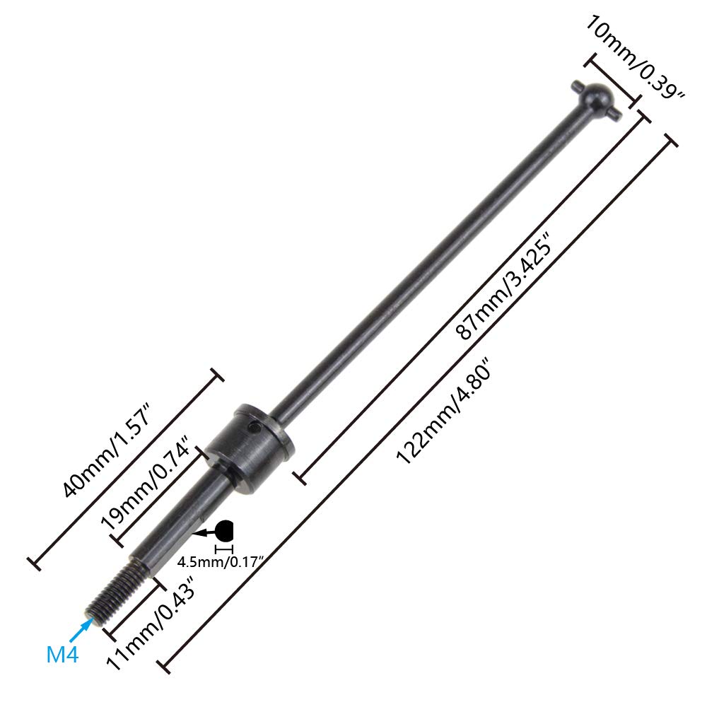ホビーラジコン universal drive shafts Amazon.com: CVD Universal Drive Shaft Dogbone for 1/10 HSP