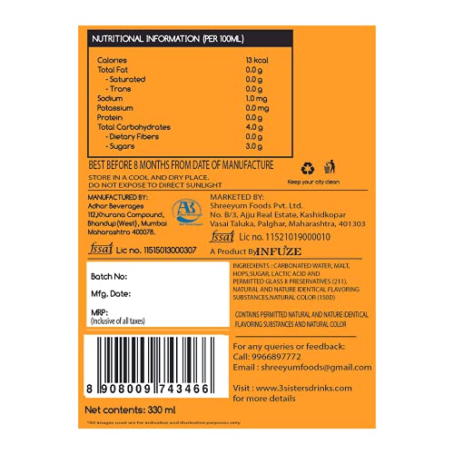 Image of 3Sisters Non Alcoholic Beer - Assorted Flavors - (Pack of 6 Bottles x 330ml each)