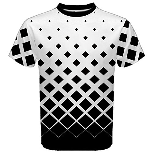 CowCow Black Gradient with Black Rhombuses Men's Sport Mesh Tee
