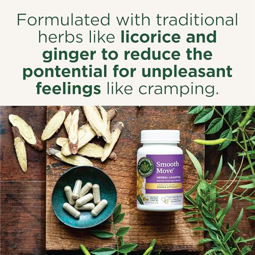 Traditional Medicinals - Smooth Move Laxative Capsules - Contains Organic Senna - Natural Herbal Constipation Relief - 50 Capsules (1 Pack) - Image 3