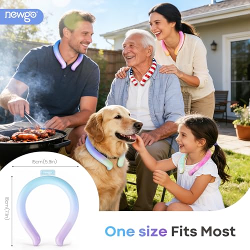 Image of NEWGO Neck Cooling Tube, Neck Cooler for Summer, Blue Purple Mix,1 Pack