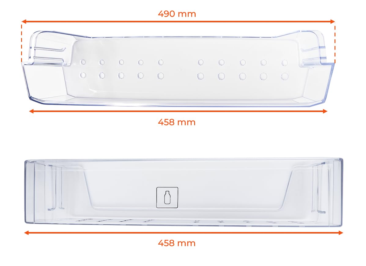 Recamania Botellero Frigorífico Compatible con Beko | Cod. 4397291300 | Medidas 458x100x120 mm | Compatible con Whirlpool, Grundig, Hotpoint, Ariston, Indesit, Privileg, Ignis