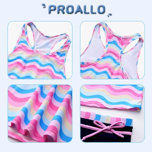 Image of Little Girls' Summer Swimwear Two Piece Boyshort Tankini Kids Swimsuit