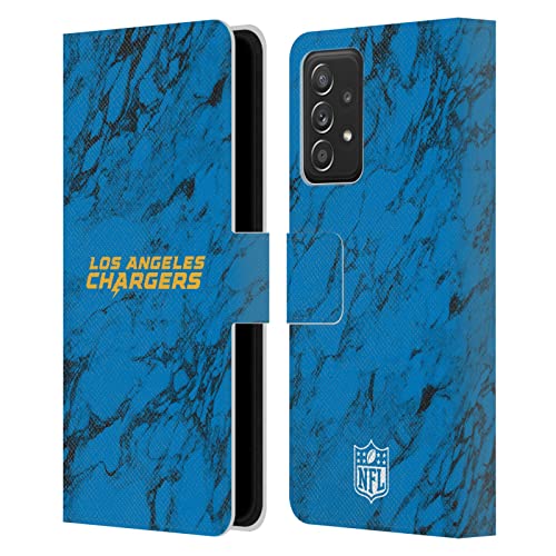 Étui portefeuille Galaxy A53 5G NFL Los Angeles Chargers en cuir par Head Case Designs