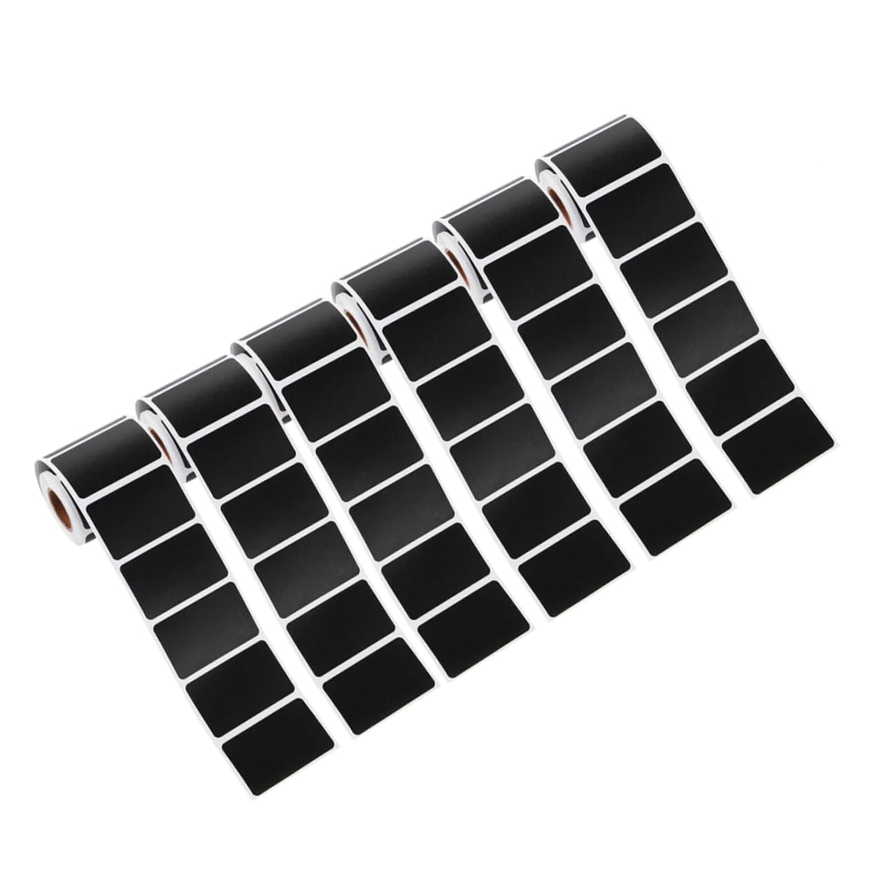 LALAFINA 6pièces Étiquettes Autocollantes Pour Épices Et Pots De Rangement Noir Amovibles Pour Cuisine Tableau Noir Autocollants