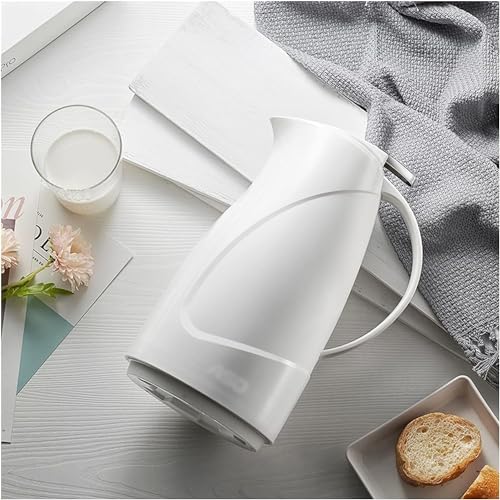 Insulated Teapot,Insulated coffee jug,Thermos kettle Coffee Pot Thermos Bottle Thermos Insulation Pot Kettle with Handle Home Garden for Tea, Water, Coffee, Iced Drinks Insulation Pot (Color : White)(