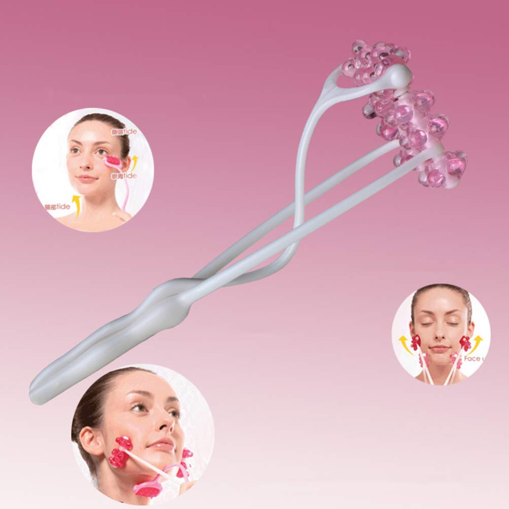 EXCEART Masajeador De Rodillos Facial Cuidado Piel Masajeador Facial Rodillo Para El Cuello Barbilla